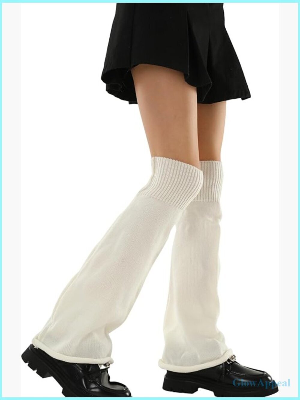 Ribbed Knitted Leg Warmers Knee High Boot Socks Y2K Party Dance Yoga Sports